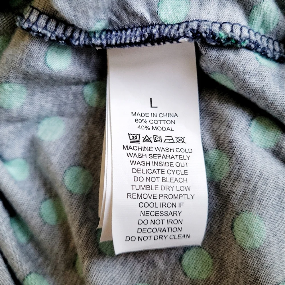 Kate Spade Polka Dot Button Up Pajama Top Blue Womens Large